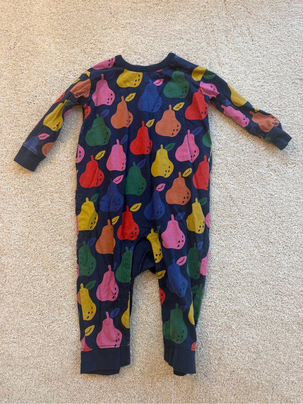 Hanna Andersson Navy One-Piece with Multicolor Pear Print